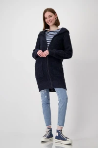 Hooded bouclé jacket