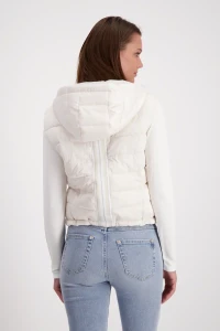 Quilted gilet with decorative band