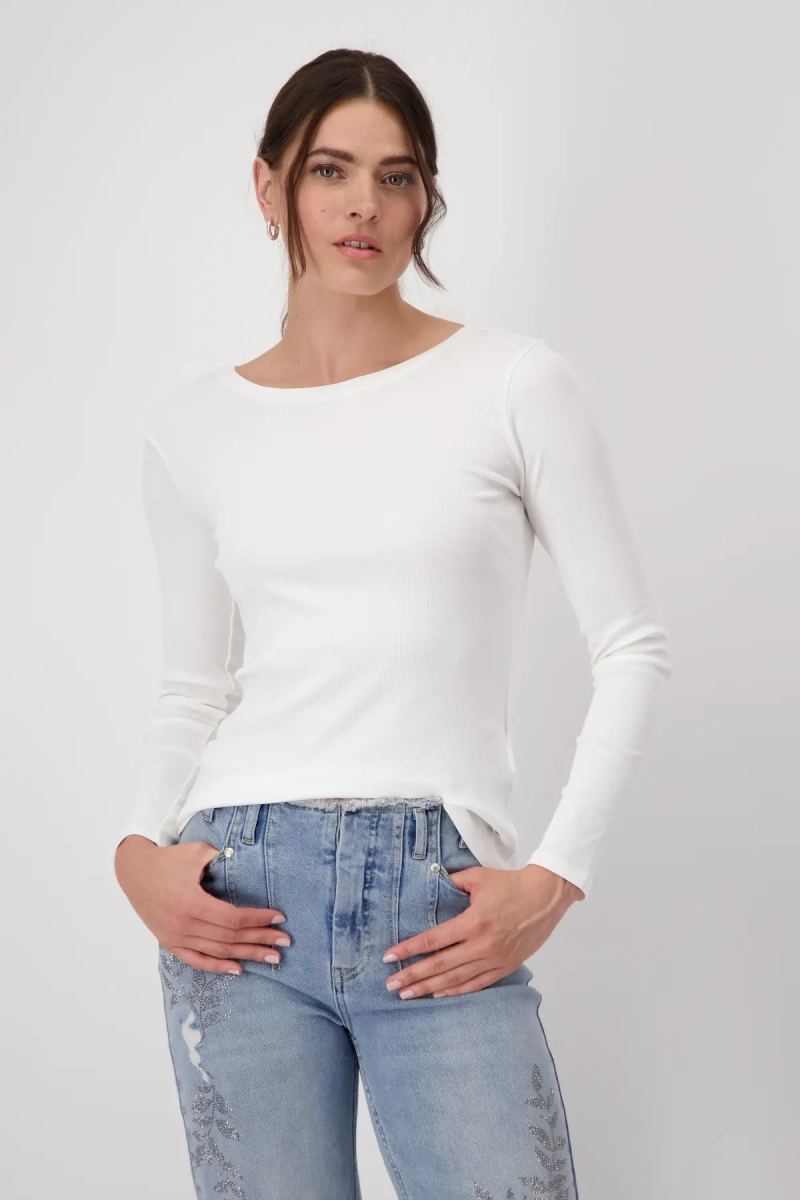 Monari Basic Shirt aus Pima Baumwolle