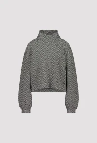 Sweatshirt with herringbone pattern