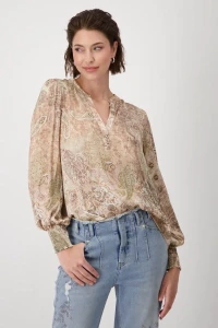 Paisley-pattern blouse