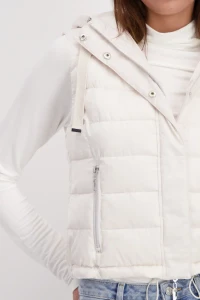 Quilted gilet with decorative band