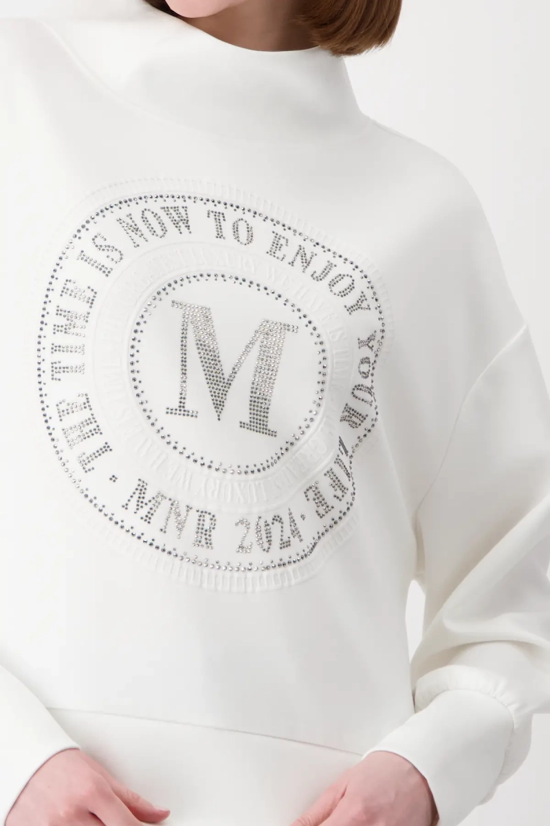 Monari Sweatshirt mit Emblem Print