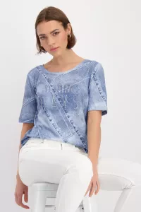 Denim print t-shirt