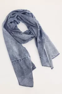 Denim print scarf