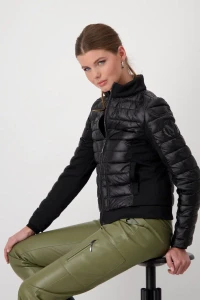 Quilted jacket with neoprene