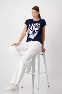 T-shirt with rhinestone script