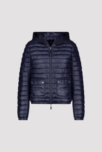 Quilted jacket with sweatshirt material