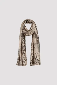 Light scarf with leopard paisley pattern