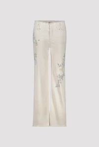 Wide leg trousers with embellishment