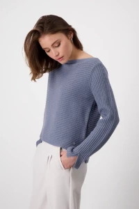 Gerippter Pullover