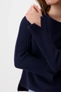 Gerippter Pullover