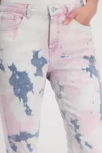 Jeans with batik effect