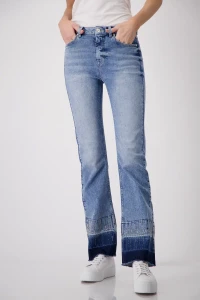 Bootcut Jeans mit Strass Steinen