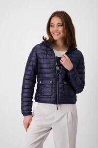 Quilted jacket with sweatshirt material