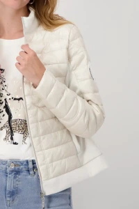 Quilted jacket with neoprene