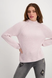 Basic Stehkragen Pullover