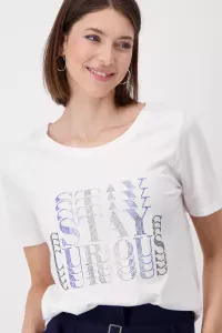 T Shirt mit Strass Schrift