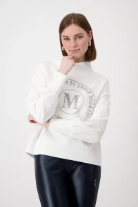 Emblem print sweatshirt