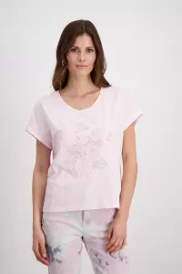 T-Shirt mit gestickten Blumen