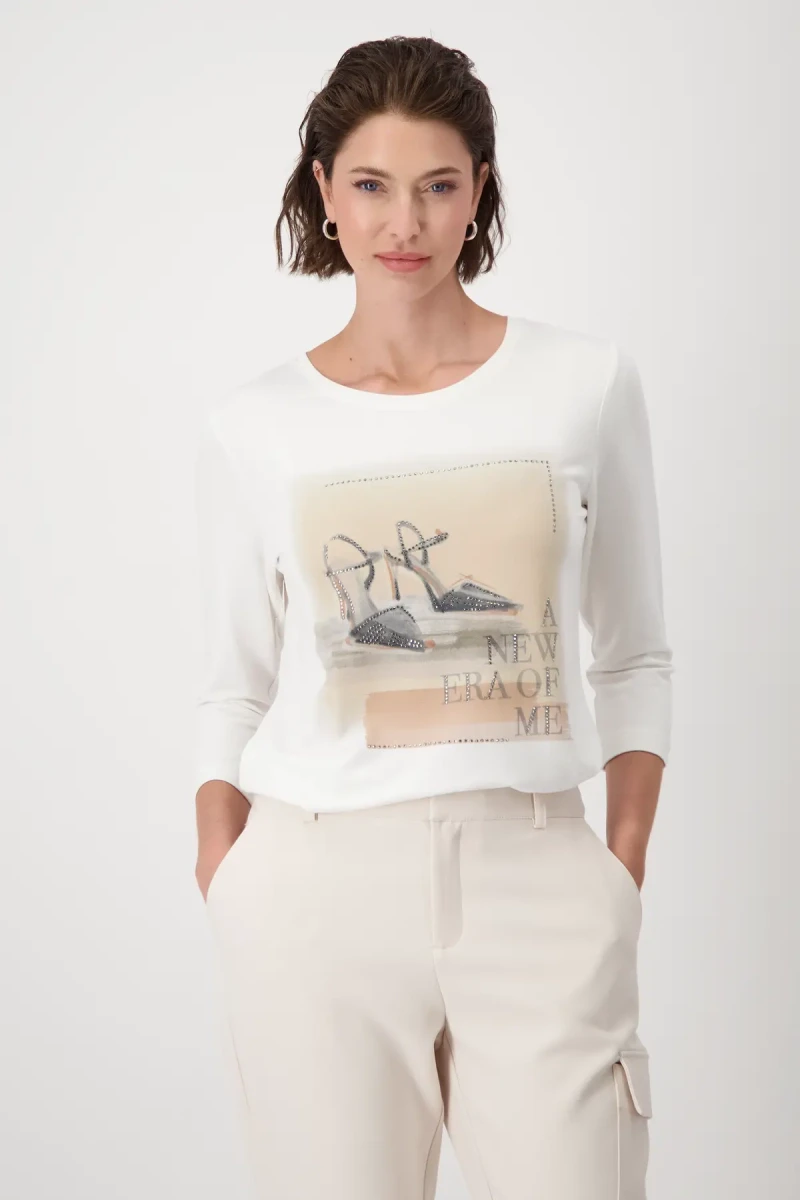 Monari Shirt mit High Heels Print