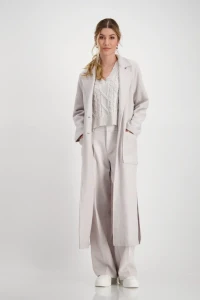 Long coat made of boiled wool