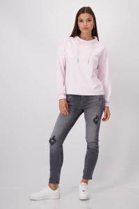 Stand-up collar sweatshirt