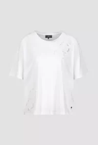 T-shirt with floral embroidery