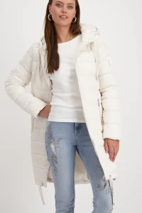 Quilted coat with hood