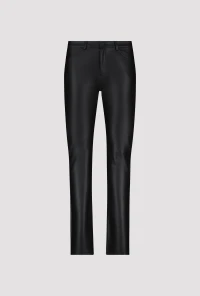 Leather look trousers