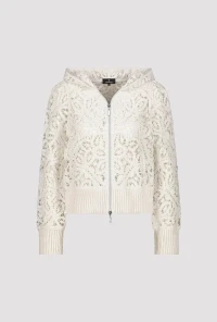 Crochet jacket with zip