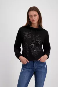 Tone-on-tone print sweatshirt