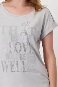 T-shirt with decorative script