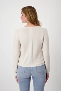 Purl knit cardigan