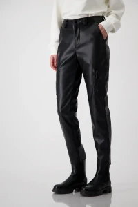 Faux leather pants