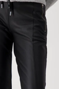 Leather-look jogging bottoms