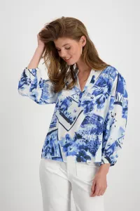 Airy polaroid pattern blouse