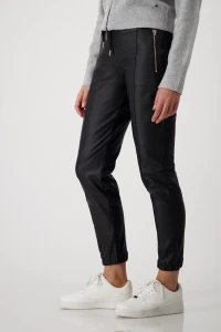 Leather-look jogging bottoms