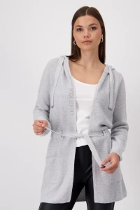 Cardigan with waistband