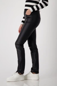 Leather look trousers