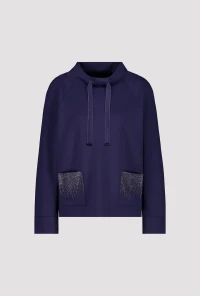 Sweatshirt mit geschmückten Taschen