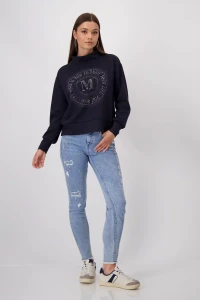 Sweatshirt mit Emblem Print