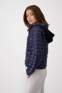 Quilted jacket with sweatshirt material