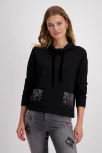 Sweatshirt with embellished pockets