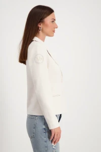 Sweatshirt blazer with lapel collar