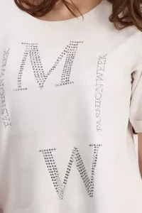 T Shirt mit Glitzer Buchstaben