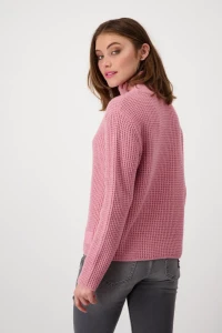 Knitted jumper with stand-up collar