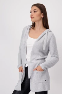 Cardigan with waistband