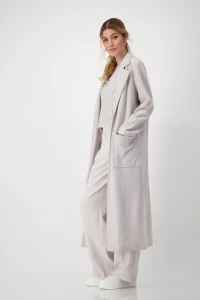 Long coat made of boiled wool