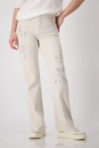 Wide leg trousers with embellishment